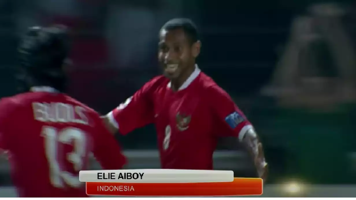 Elie Aiboy dan Budi Sudarsono cetak gol di Piala Asia 2007.
