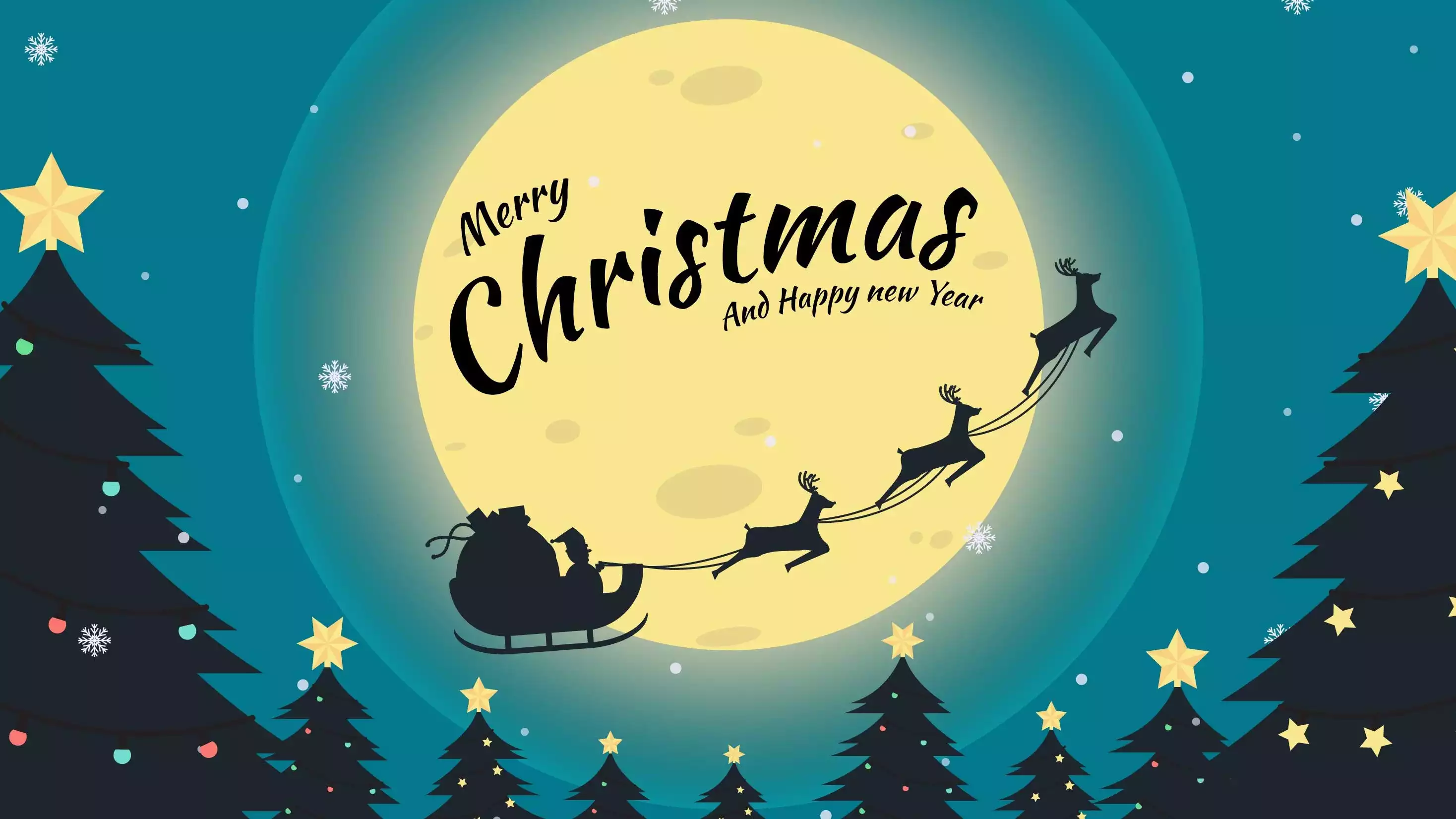 Ilustrasi Natal dan Tahun Baru