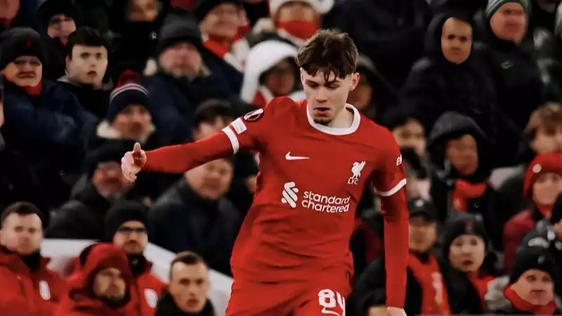 Pemain Liverpool Conor Bradley