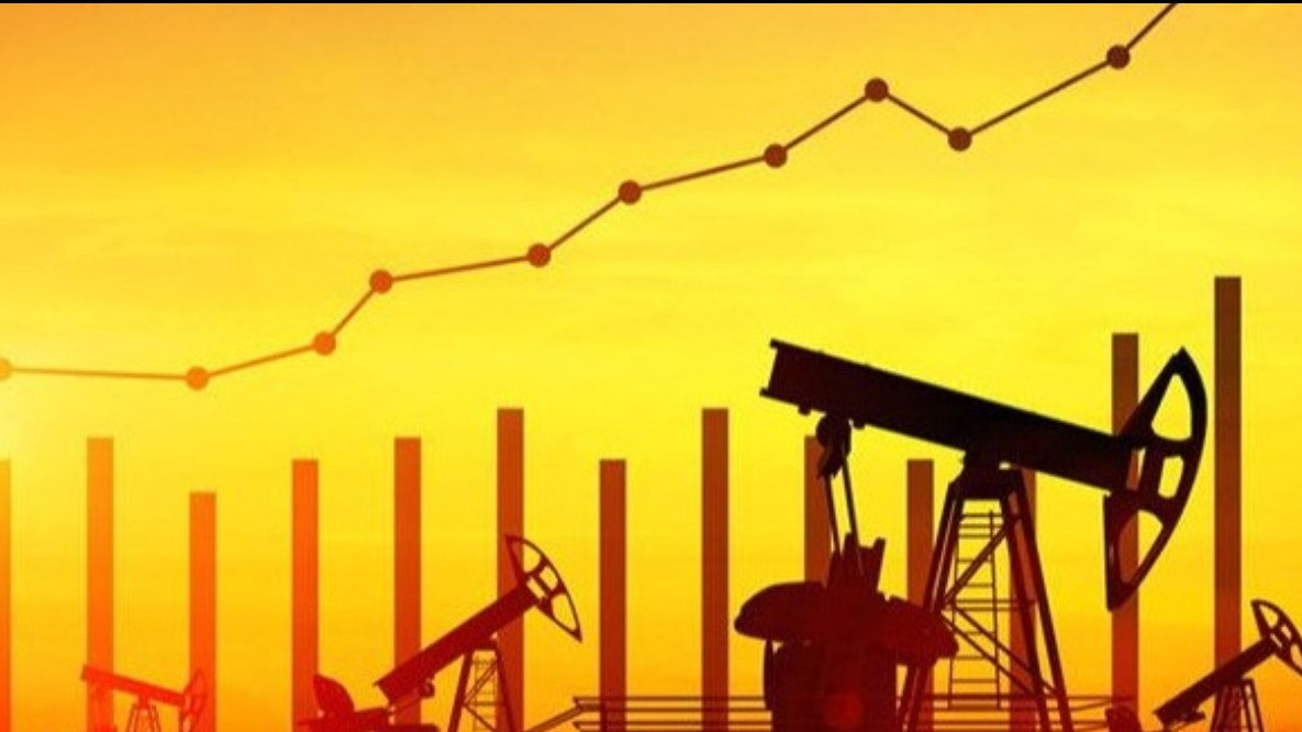 Ilustrasi grafik harga minyak mentah