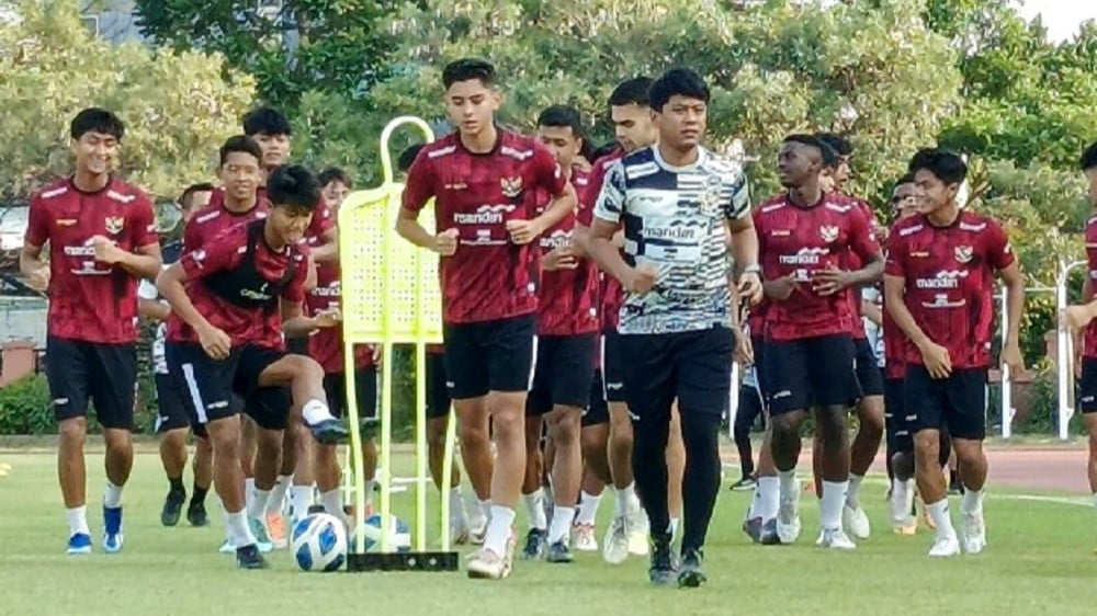 Welber Jardim terlihat bugar dalam sesi latihan Timnas Indonesia U-19