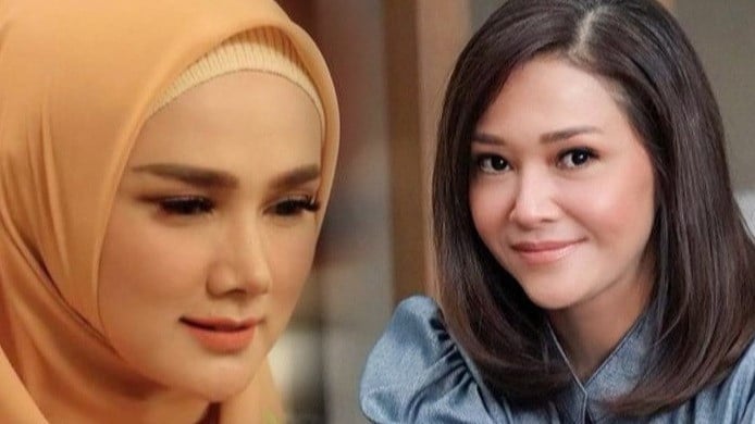 Kolase Foto Mulan Jameela dan Maia Estianty