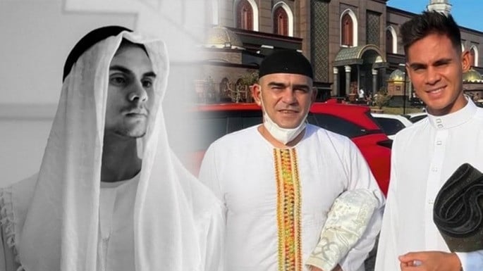 Pemain Timnas Filipina, Christian Rontini bersama mertuanya, Cristian Gonzales