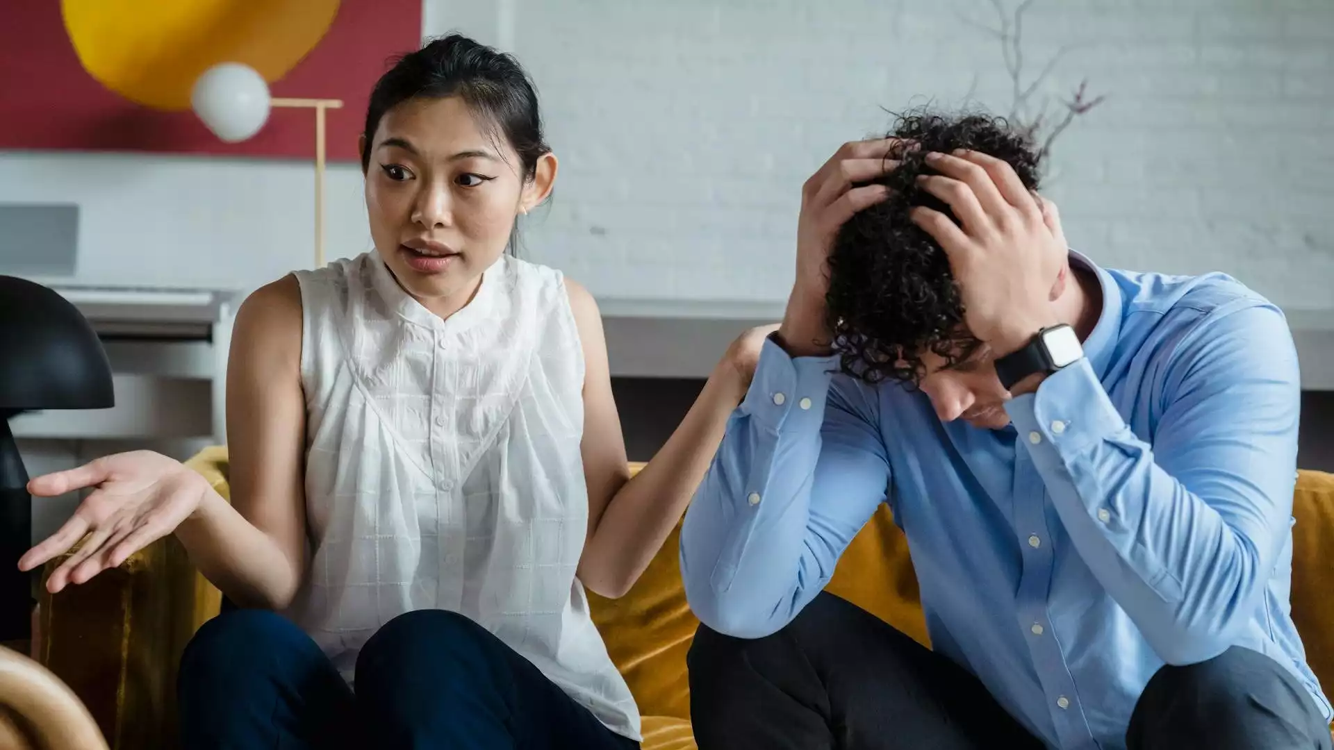 Ilustrasi pasangan bertengkar