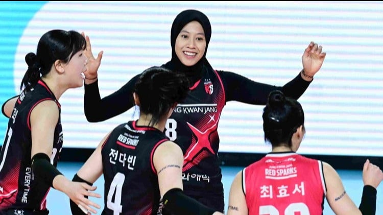 Megawati Hangestri bakal melakoni babak playoff dalam Red Sparks vs Hyundai Hillstate.