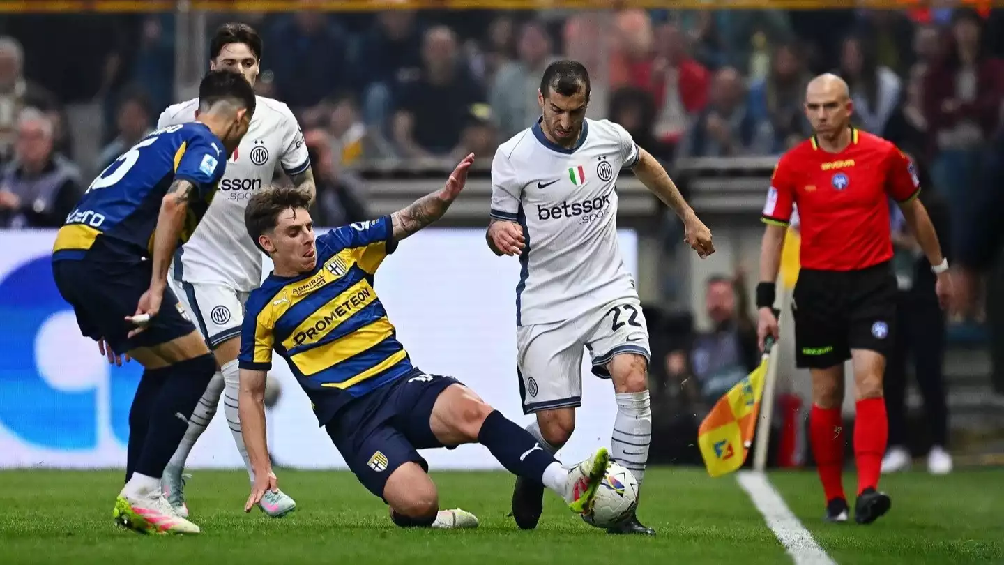 Pemain Inter Milan, Henrikh Mkhitaryan saat Menghadapi Parma