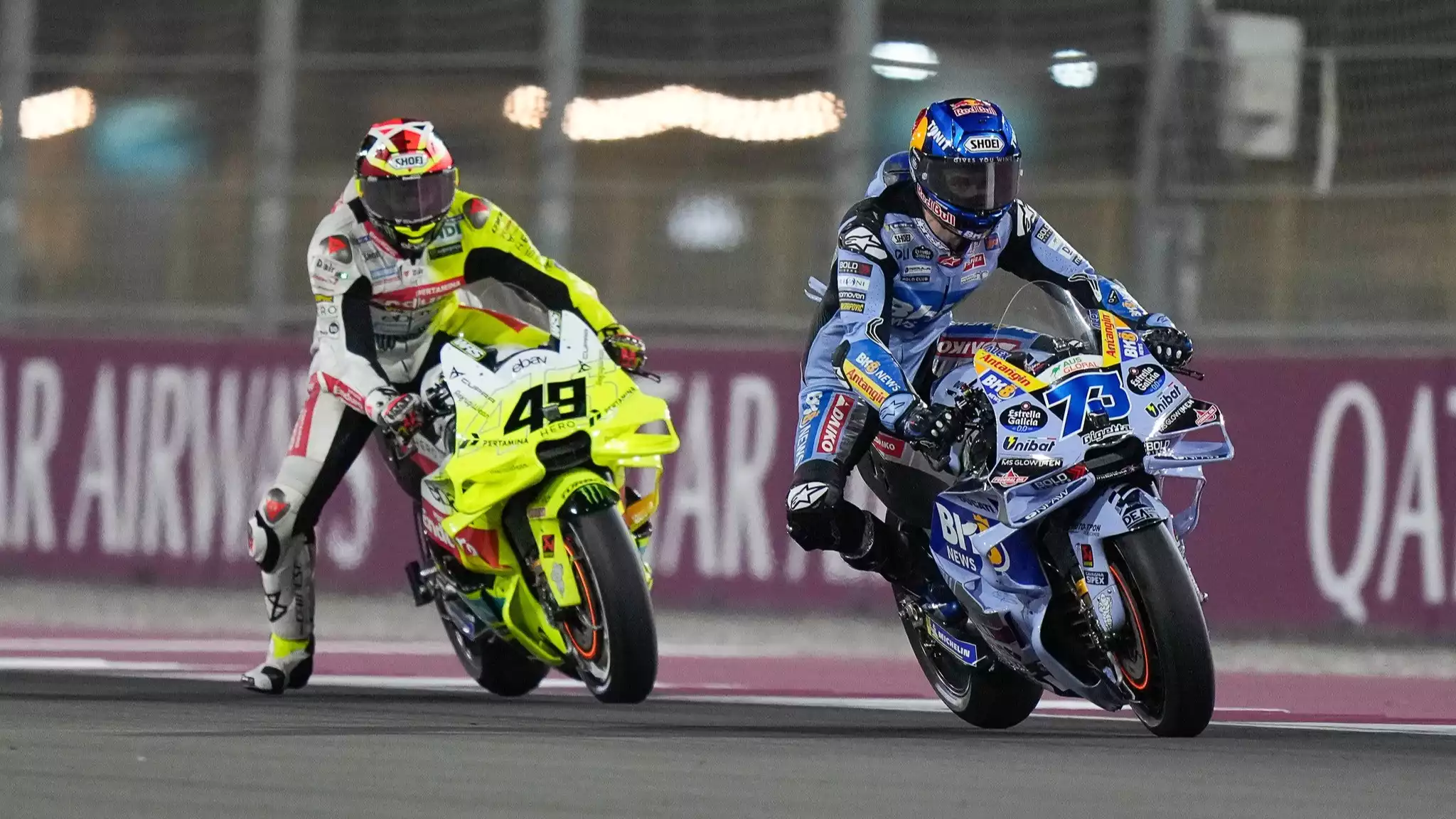 Fabio di Giannantonio dibelakang Alex Marquez