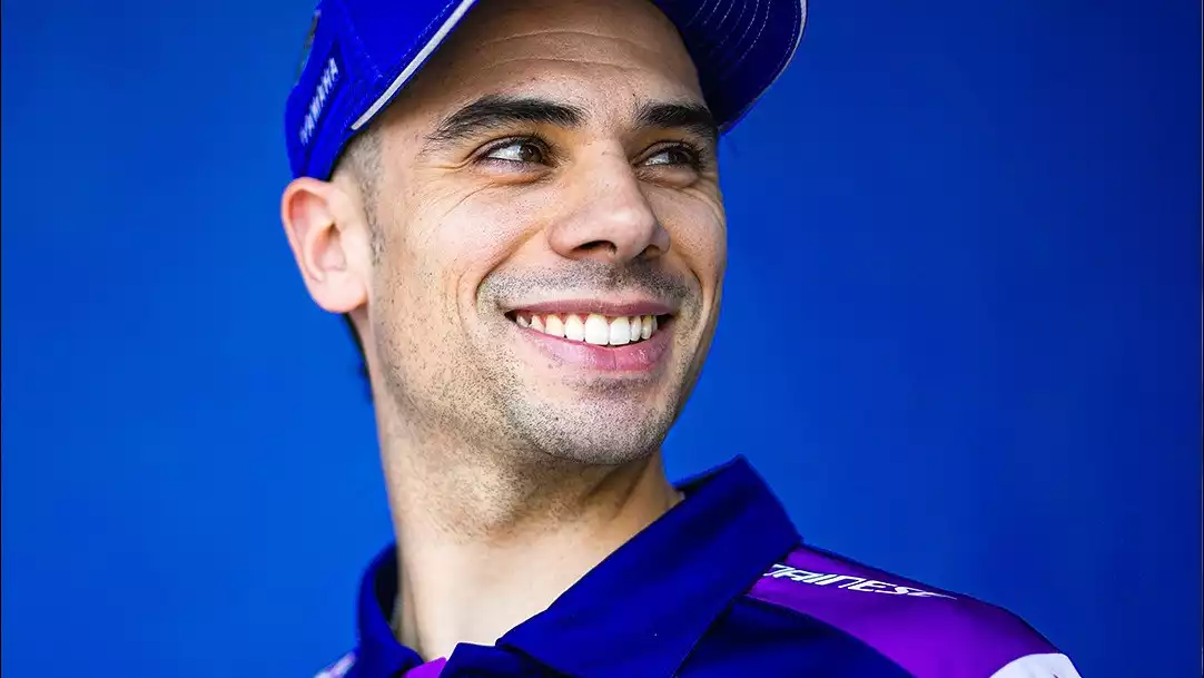 Miguel Oliveira pembalap Pramac Yamaha di MotoGP 2025.