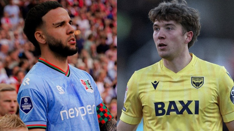 Pemain Timnas Indonesia, Calvin Verdonk saat memperkuat NEC Nijmegen dan Ole Romeny di Oxford United
