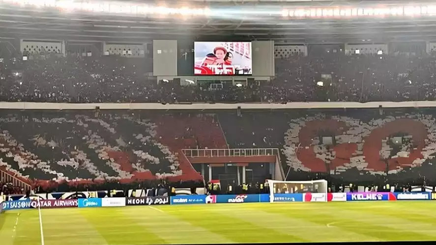 Koreografi Ultras Garuda di laga Timnas Indonesia kontra China