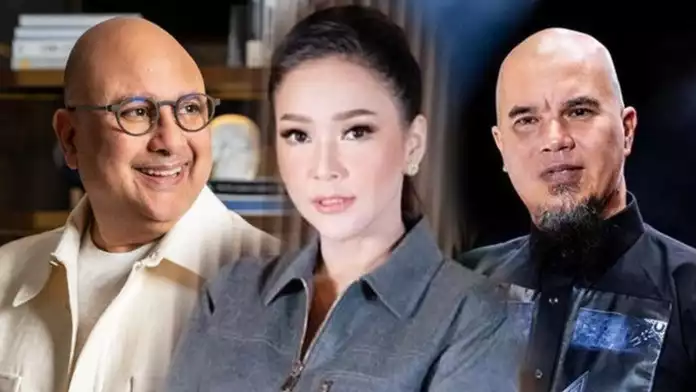 Ahmad Dhani bersama Maia Estianty dan Irwan Mussry