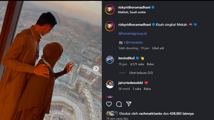 Unggahan Instagram Rizky Ridho