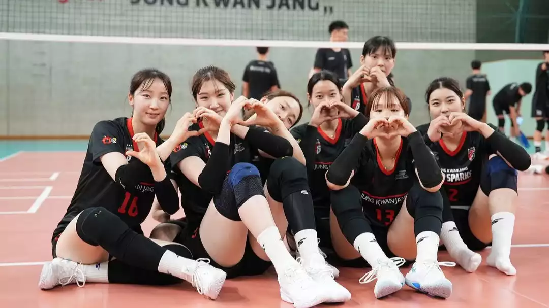 Pemain Red Sparks jelang turnamen pramusim KCVF 2025