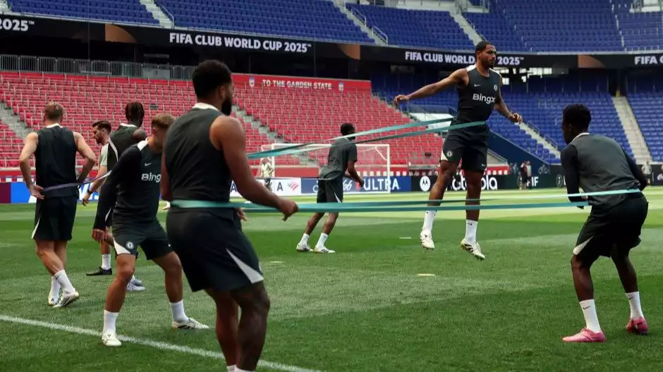Para pemain Chelsea di sesi latihan jelang hadapi PSG di Final Piala Dunia Antarklub 2025