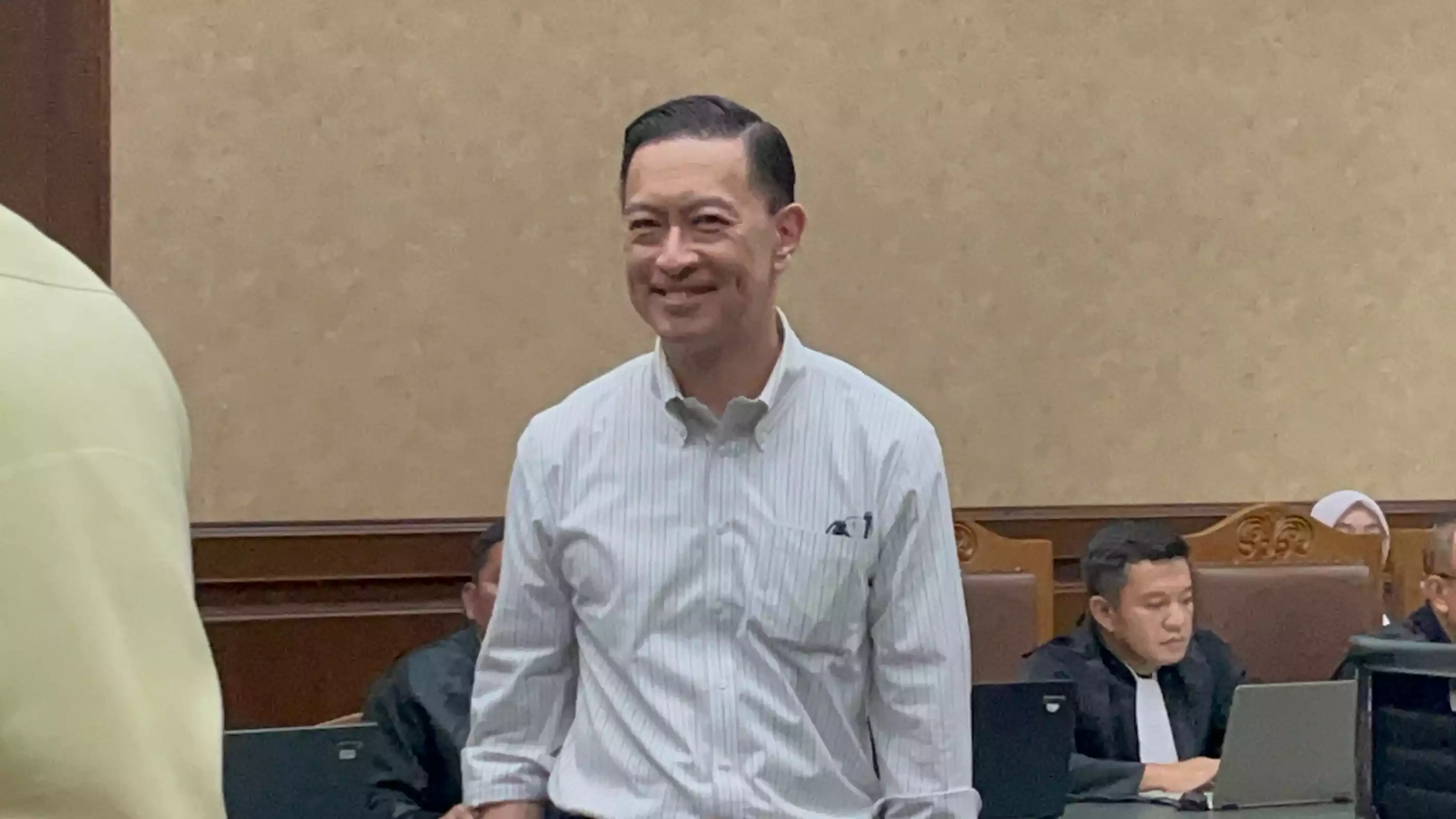 mantan Menteri Perdagangan Thomas Trikasih Lembong alias Tom Lembong dalam kasus tindak pidana korupsi proyek impor gula, pada Jumat (18/7/2025).