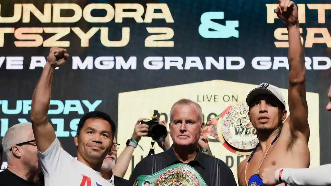 Manny Pacquiao Vs Mario Barrios jelang duel perebutan gelar juara tinju dunia.