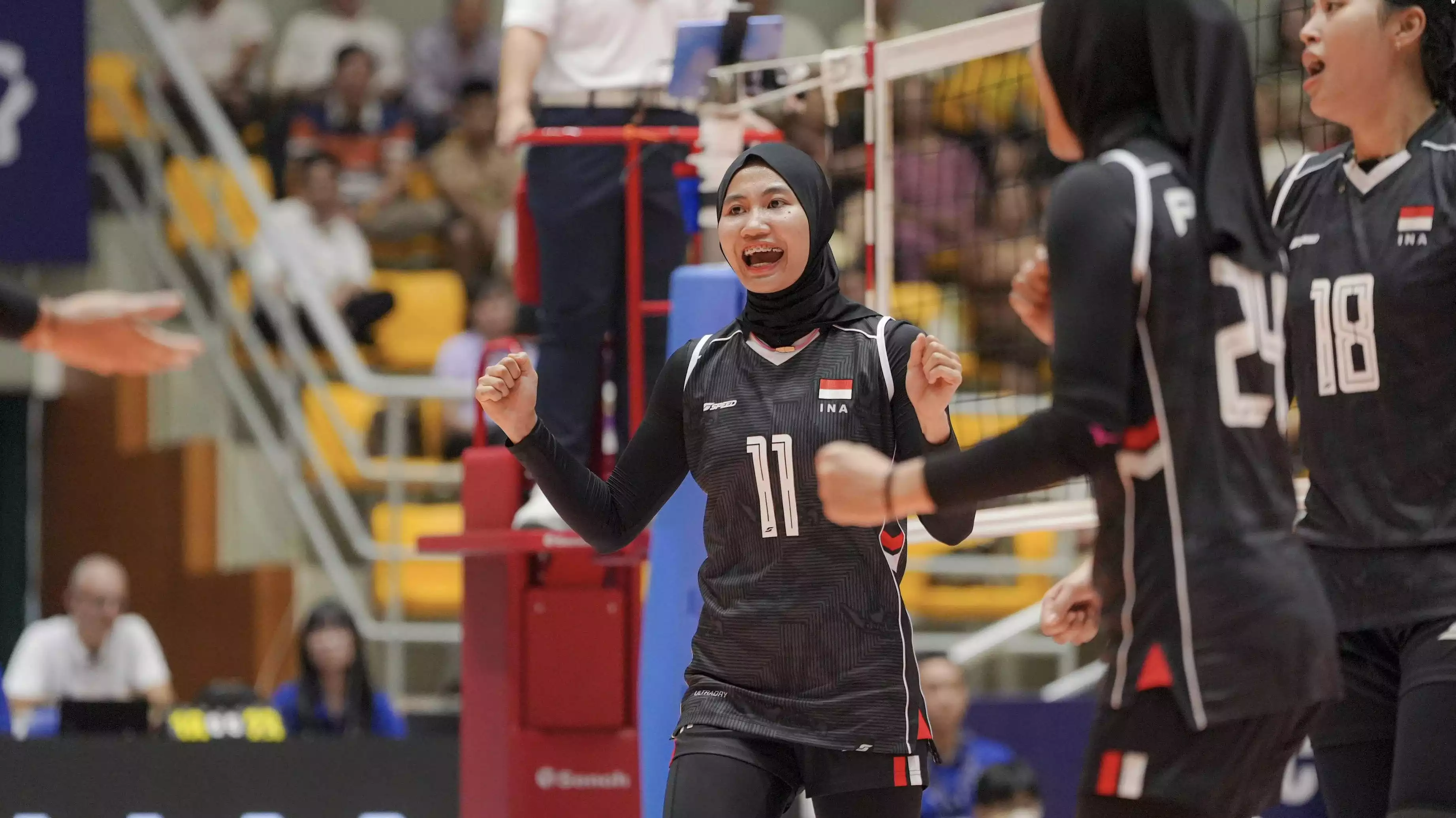 Ersandrina Devega bersama Timnas Voli Putri Indonesia di AVC Nations Cup 2025
