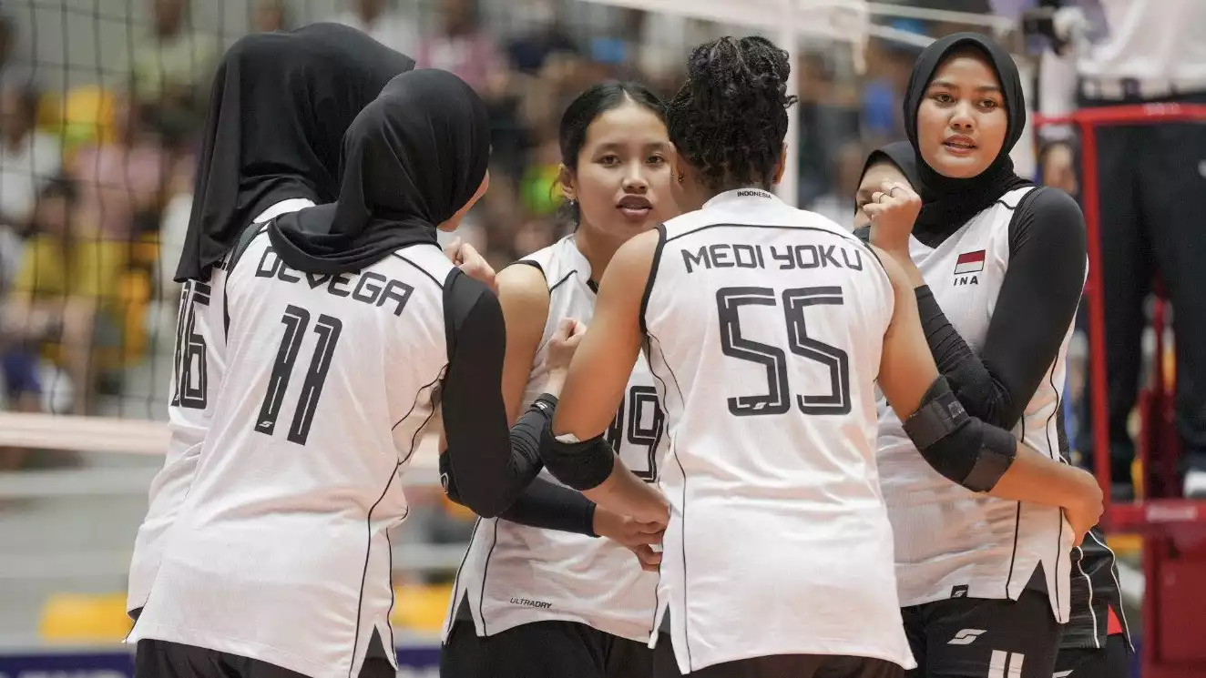 Timnas Voli Putri Indonesia saat di AVC Nation Cup 2025
