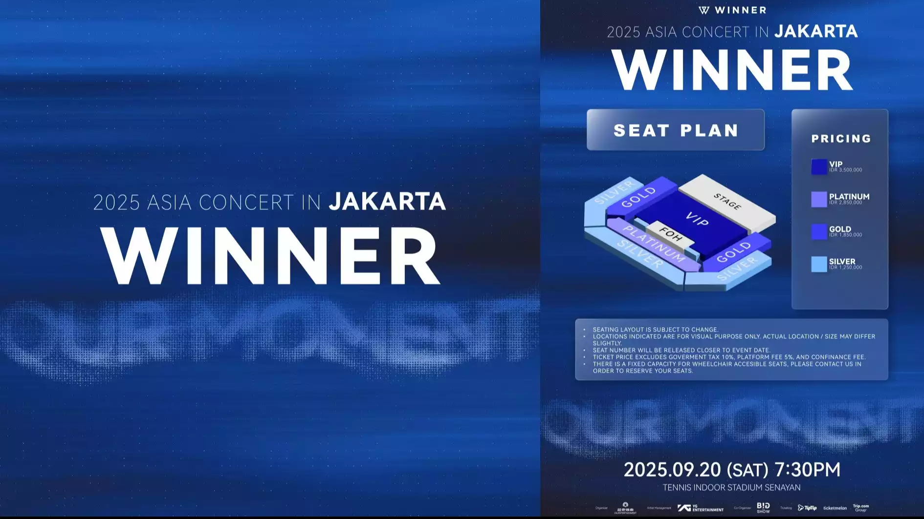 Seatplan konser Winner