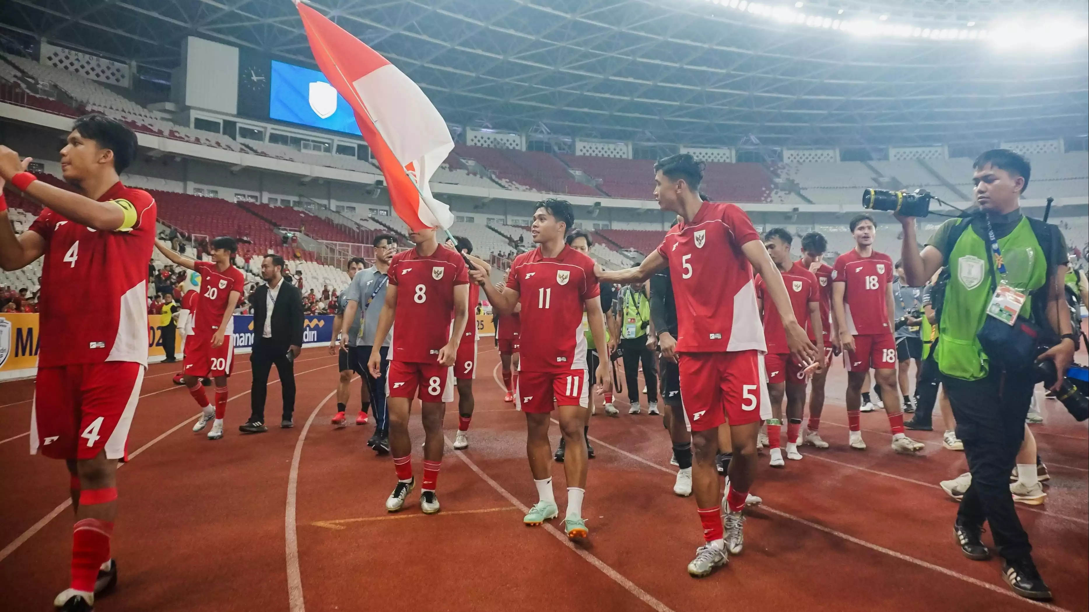 Para Pemain Timnas Indonesia U-23 usai Laga Menghadapi Thailand di Piala AFF U-23 2025