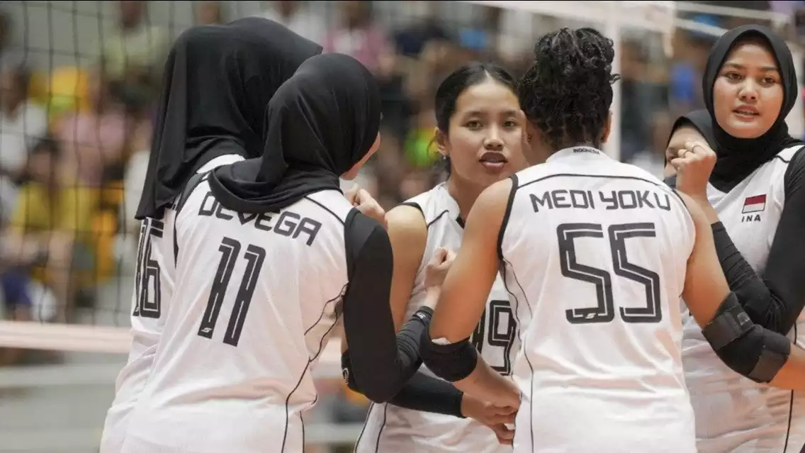 Timnas Voli Putri Indonesia saat di AVC Nation Cup 2025
