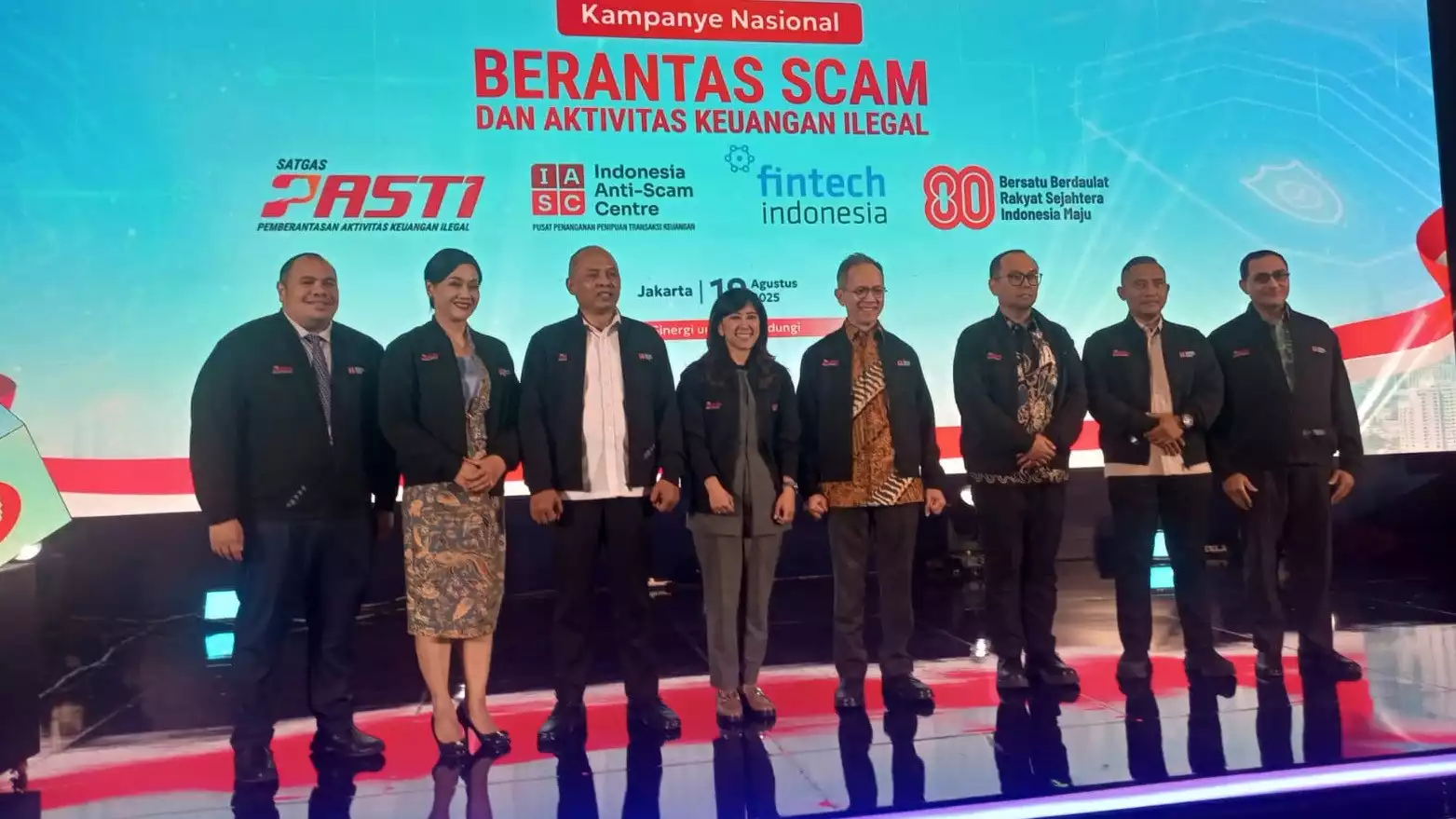 Kampanye Nasional Berantas Scam dan Aktivitas Keuangan Ilegal di Indonesia Digital Bank Summit (IDBS) 2025.