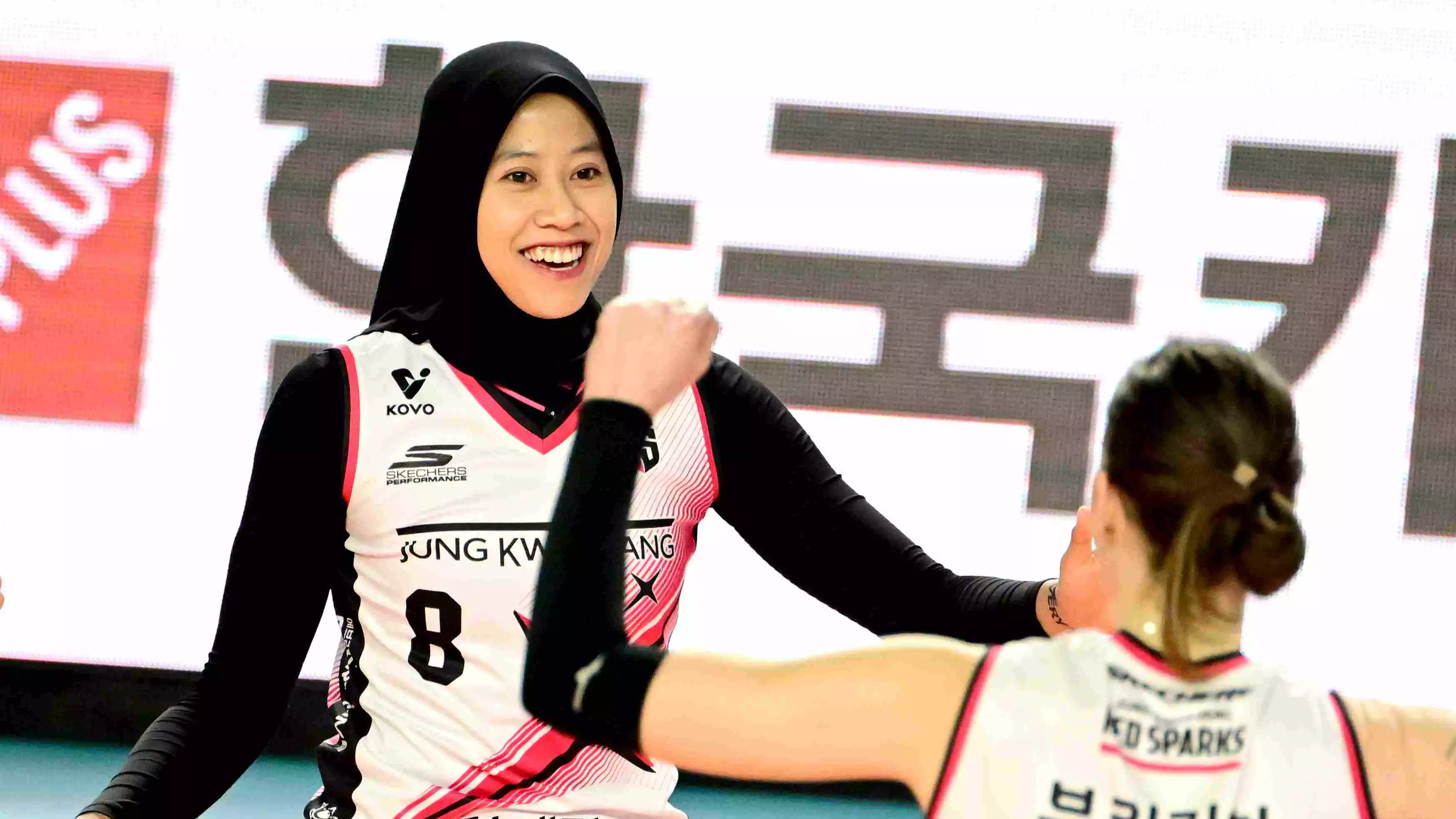 Megawati Hangestri saat masih berseragam Red Sparks