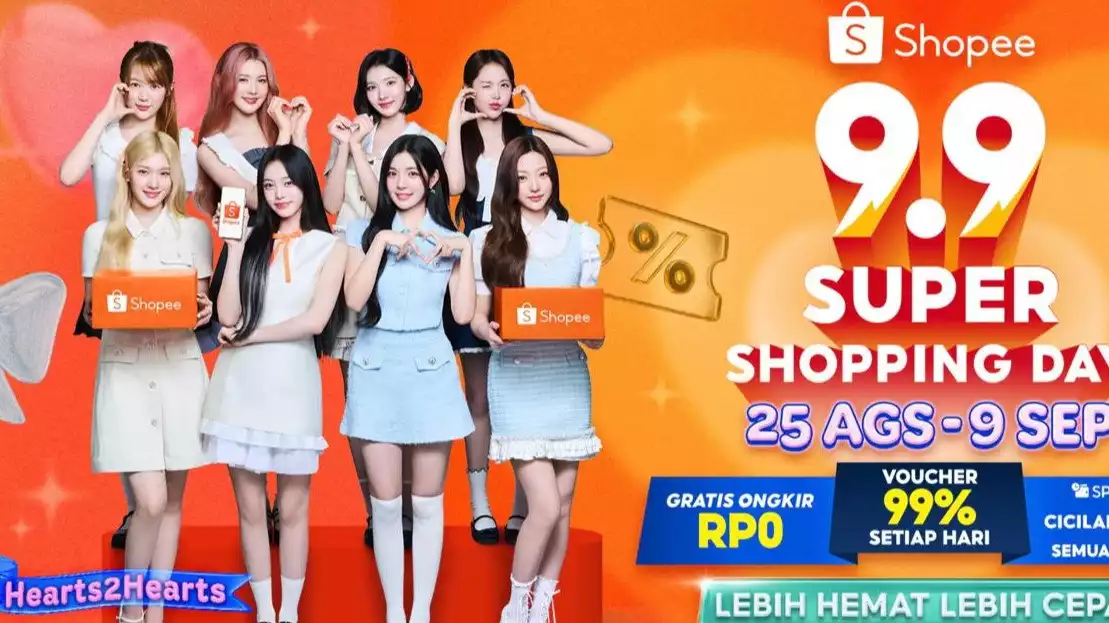 Pesona Hearts2Hearts di Iklan Shopee 9.9 Super Shopping Day Curi Hati Netizen!