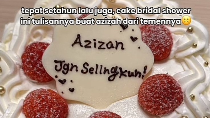 Bridal shower cake Azizah Salsha