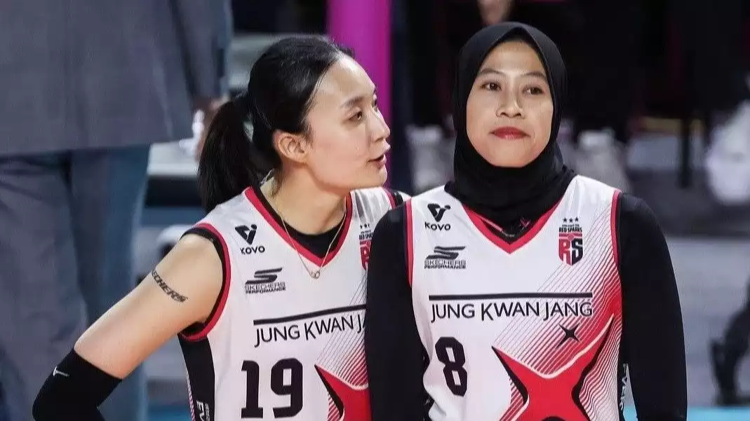 Pyo seung-ju dan Megawati Hangestri saat membela Red Sparks