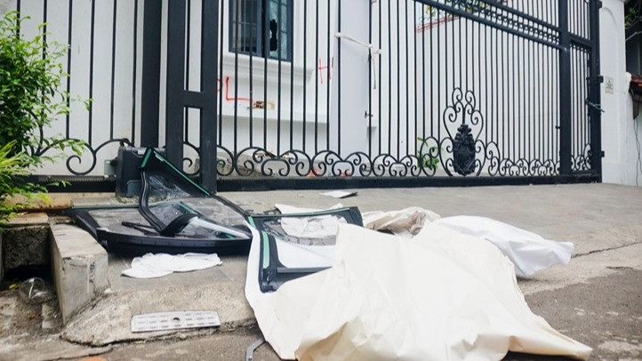 Rumah Eko Patrio usai dijarah, Minggu (31/8/2025)