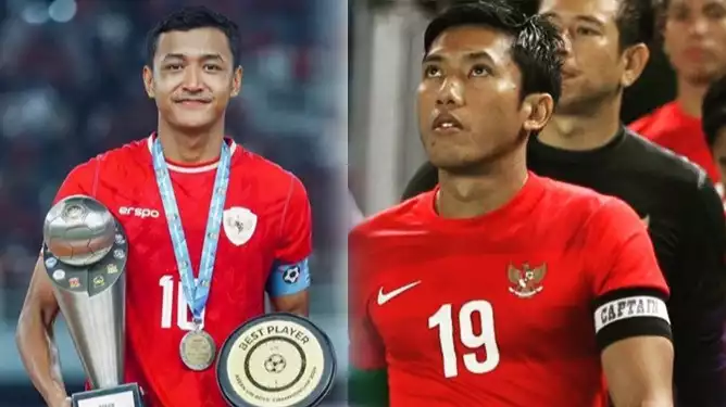 Dony Tri Pamungkas (kiri) dan legenda Timnas Indonesia Ahmad Bustomi.