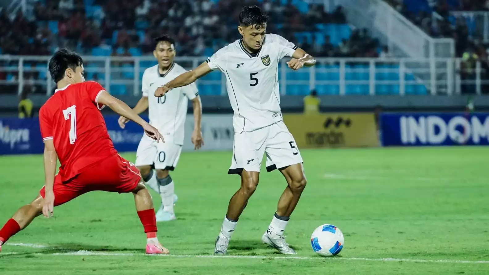 Timnas Indonesia melawan Laos dalam laga pembuka Grup J Kualifikasi Piala Asia U-23 2026, Rabu (3/9).