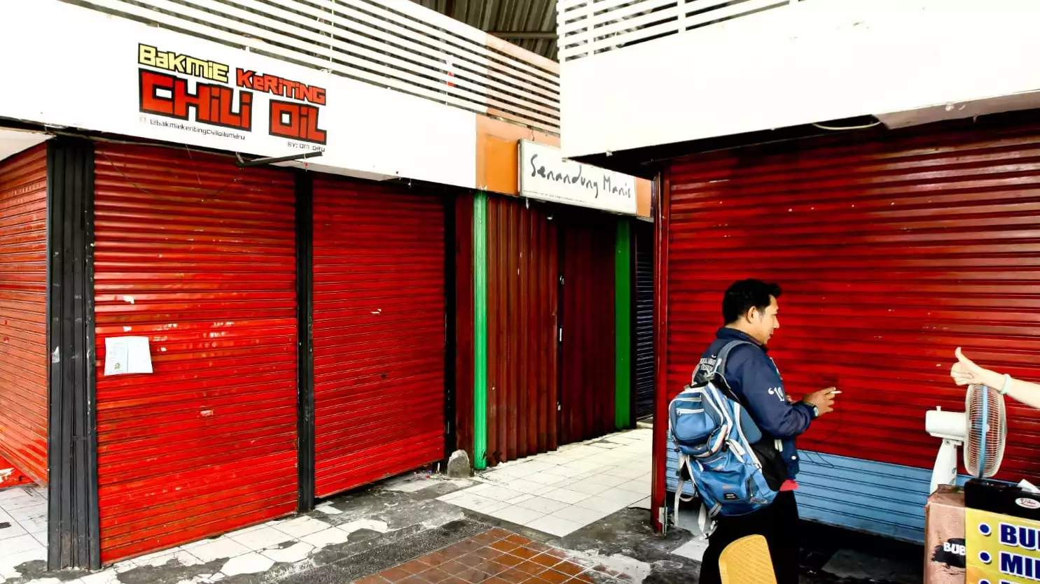 Suasana pertokoan usai pedagang angkat kaki dari district Blok M, Jakarta Selatan, Kamis (4/9/2025).