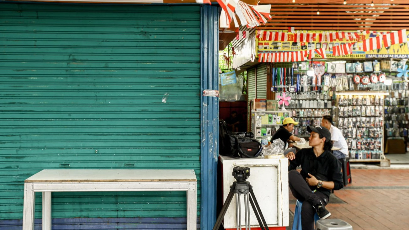 Suasana pertokoan usai pedagang angkat kaki dari district Blok M, Jakarta Selatan, Kamis (4/9/2025).