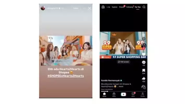 Raffi Ahmad Hingga Aurel Hermansyah Ikut Membagikan Keseruan Iklan Shopee 9.9 Super Shopping Day Bersama Hearts2Hearts