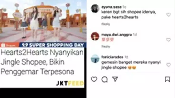 Raffi Ahmad Hingga Aurel Hermansyah Ikut Membagikan Keseruan Iklan Shopee 9.9 Super Shopping Day Bersama Hearts2Hearts