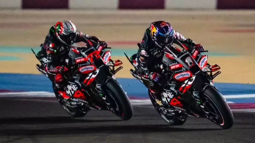 Dua rider Aprilia, Jorge Martin dan Marco Bezzecchi