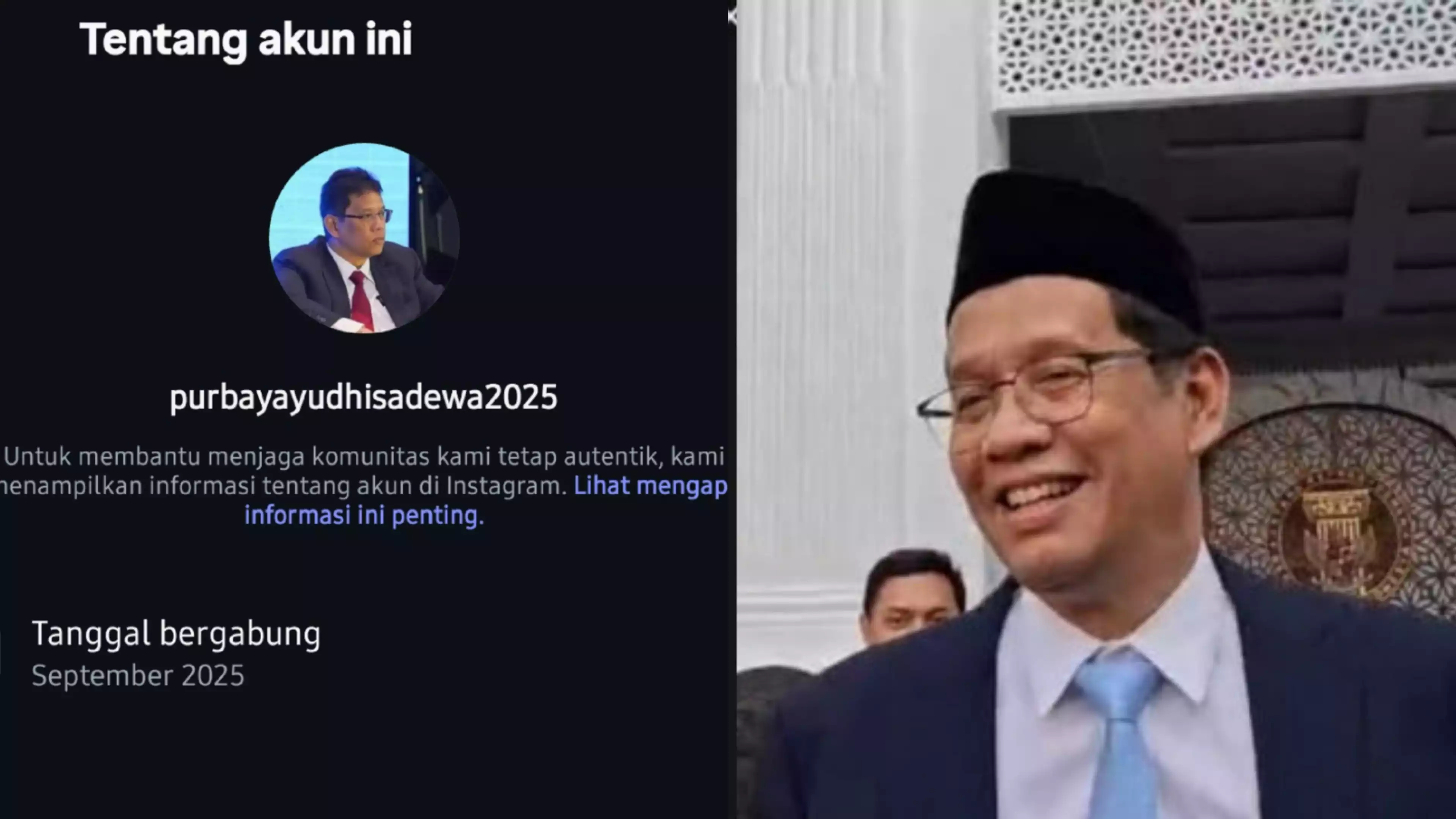 Usai Anak Bikin Geger di Medsos, Instagram Resmi Menkeu Purbaya Yudhi Hilang