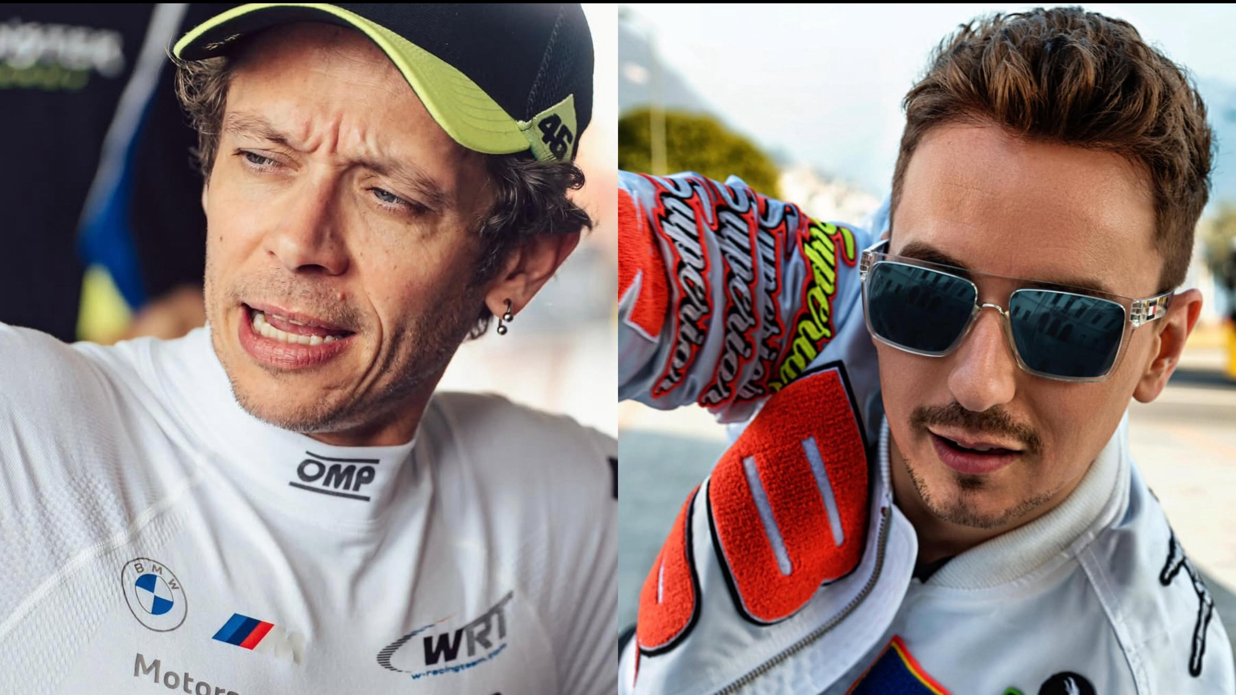 Kolase foto pembalap MotoGP Valentino Rossi dan Jorge Lorenzo
