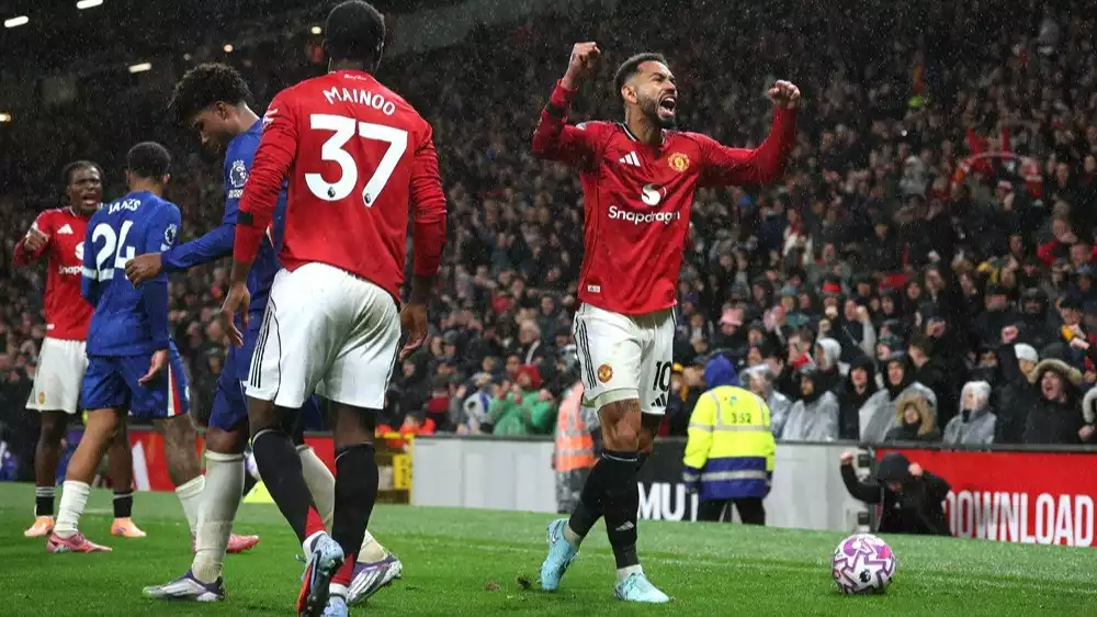 Matheus Cunha rayakan kemenangan Manchester United atas Chelsea