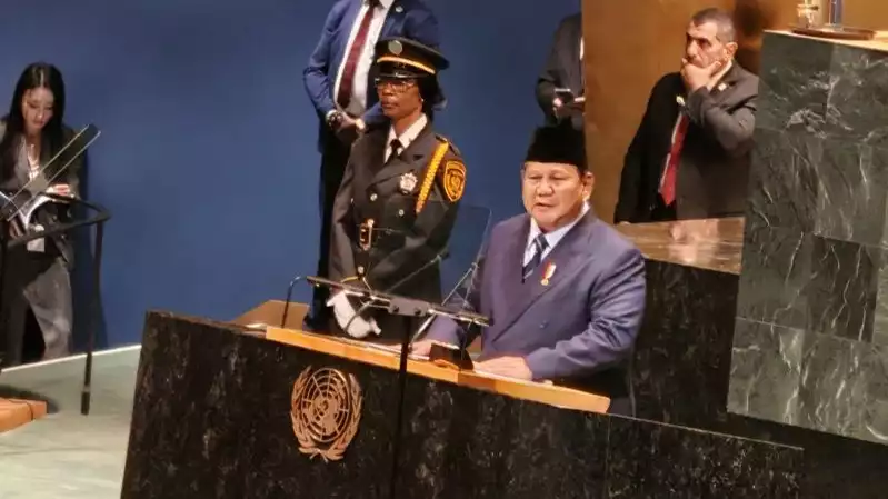 Presiden RI Prabowo Subianto sampaikan pidato pada sesi Debat Umum di Sidang Majelis Umum ke-80 PBB
