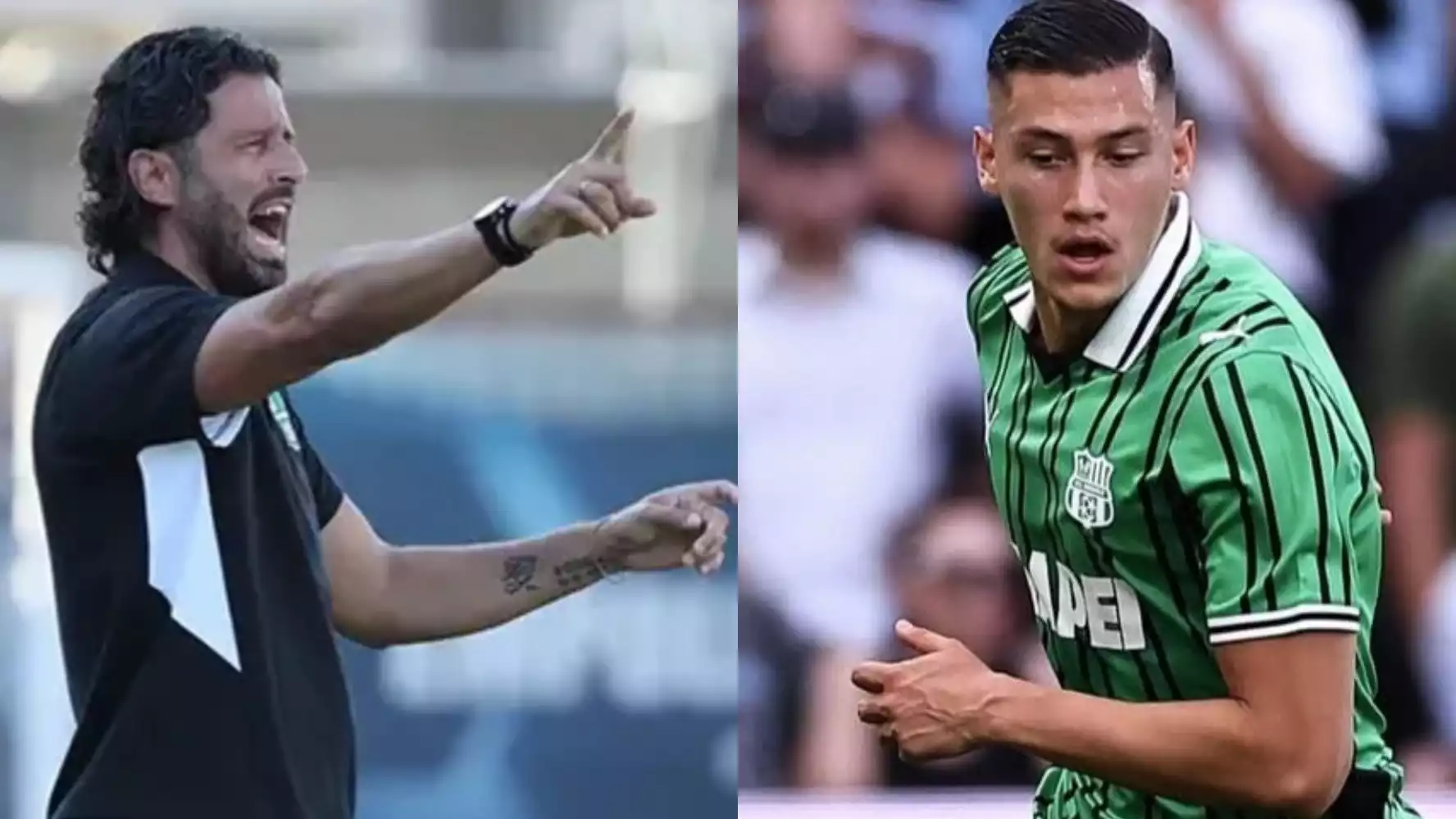 Pelatih Sassuolo  Fabio Grosso dan Kapten Timnas Indonesia, Jay Idzes