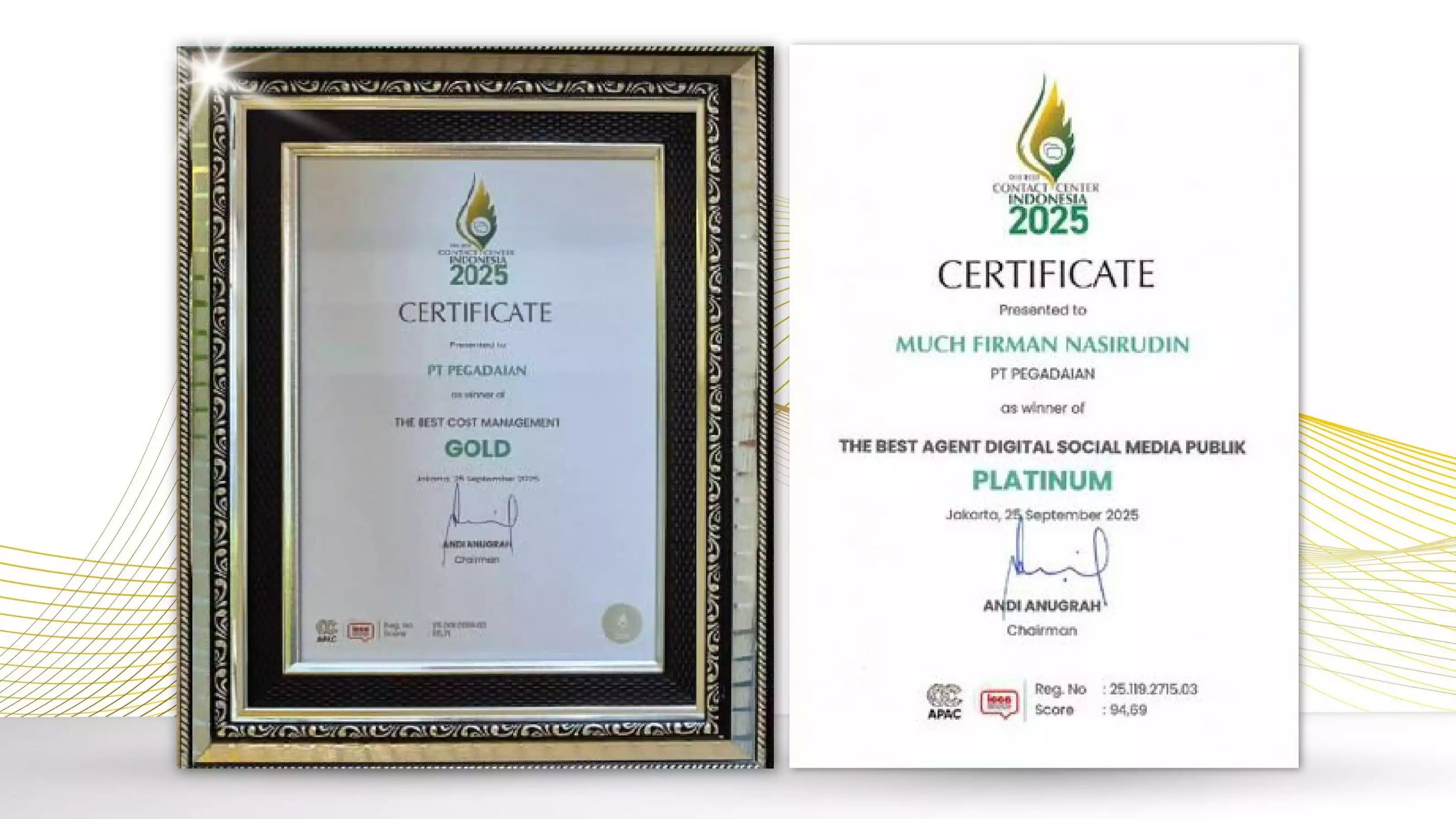 Contact Center Pegadaian sabet Penghargaan di Ajang ICCA 2025.