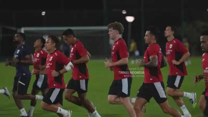Para pemain Timnas Indonesia mulai gelar latihan perdana jelang hadapi Arab Saudi