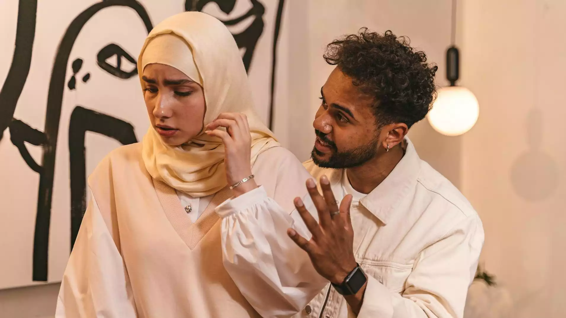 Ilustrasi pasangan bertengkar