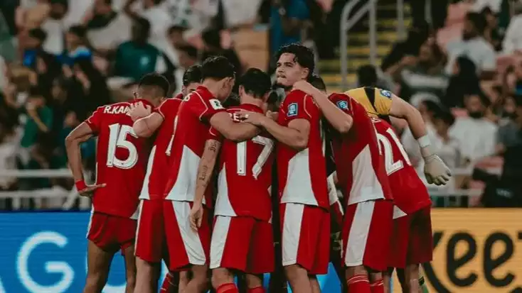 Skuad Timnas Indonesia saat lawan Arab Saudi