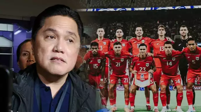 Kolase Erick Thohir dan Pemain Timnas Indonesia