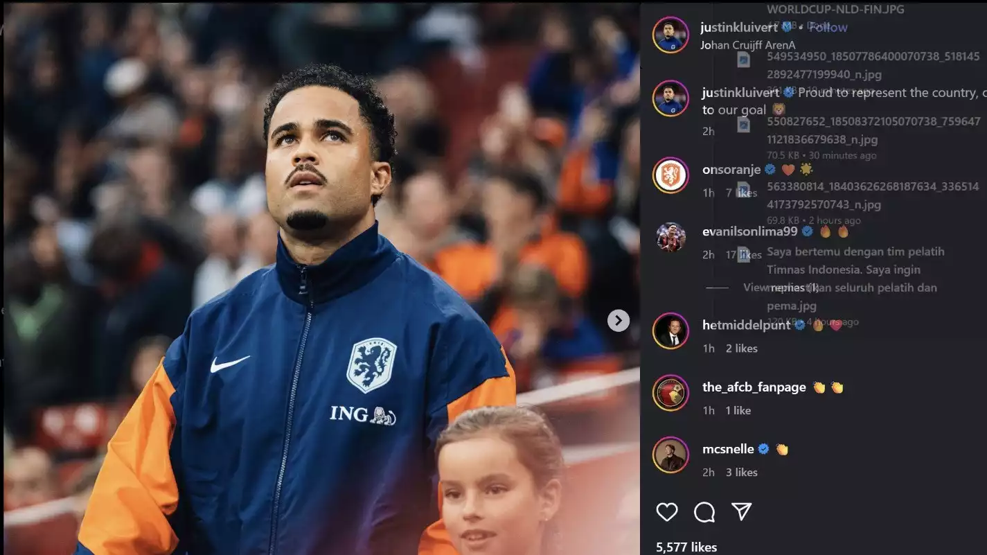 Akun Justin Kluivert tutup kolom komentar