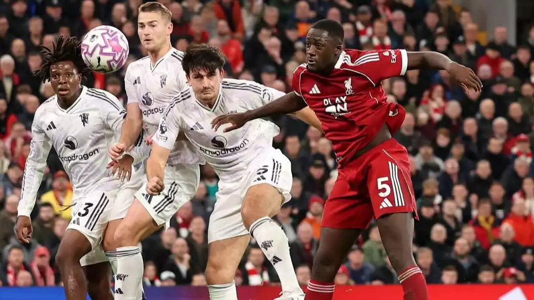 Harry Maguire saat cetak gol kemenangan Manchester United ke gawang Liverpool